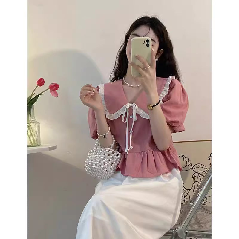 Peter Pan Ruffle Blouse