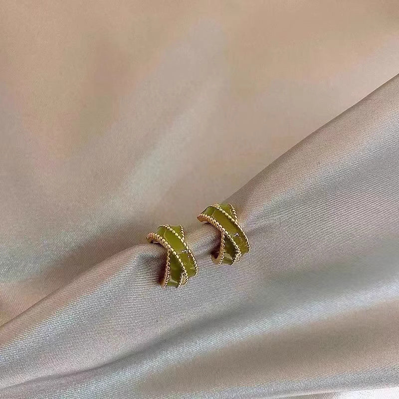 Olive Angles - Earrings Combo