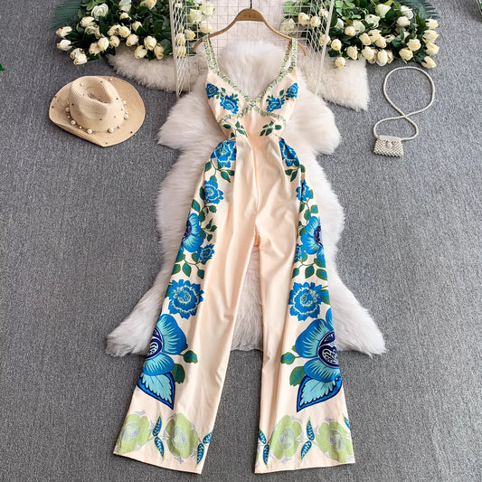 Bluebelle Beige Jumpsuit