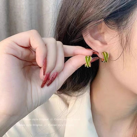 Olive Angles - Earrings Combo