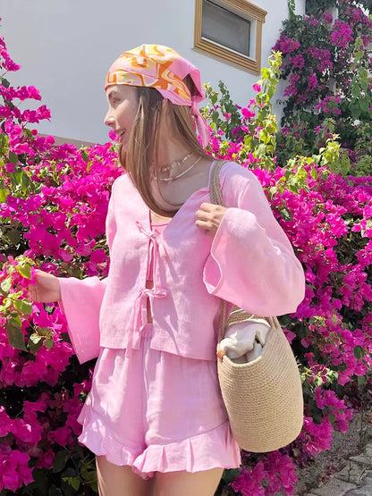 Ruffle Bow Co-Ord Set
