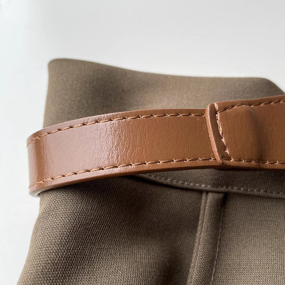 Origami Buckle Leather Belt