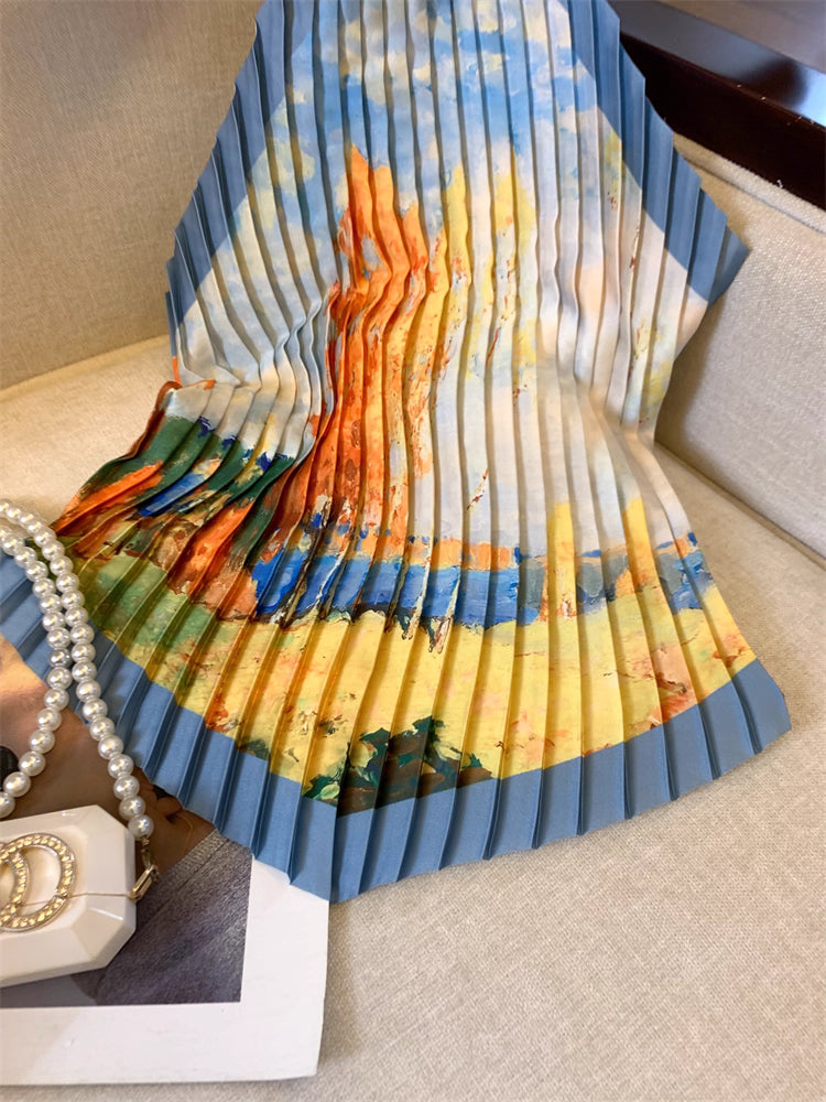 Sunset Pleated Halter