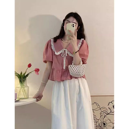 Peter Pan Ruffle Blouse