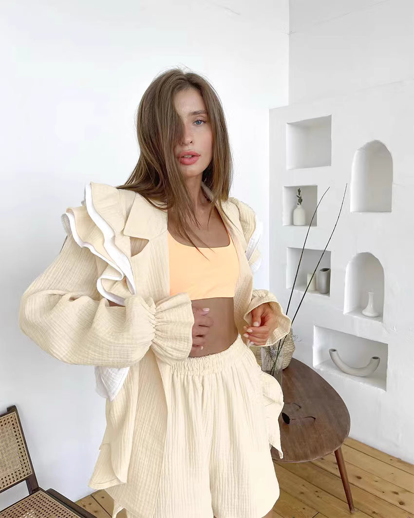 Cream Cascade - Coord Set