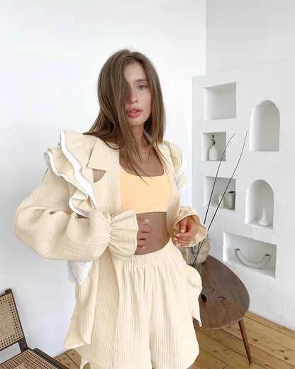 Cream Cascade - Coord Set