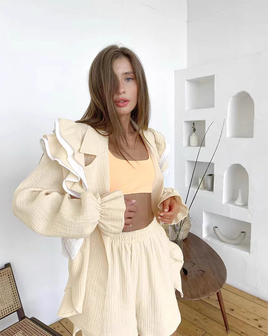 Cream Cascade - Coord Set