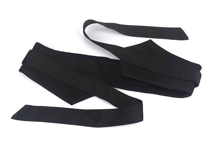 Black stylish waist band for women by Orchid Moda made of smooth fabric with long ties
