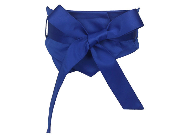Orchid Moda stylish waist band for women in blue with a large decorative bow