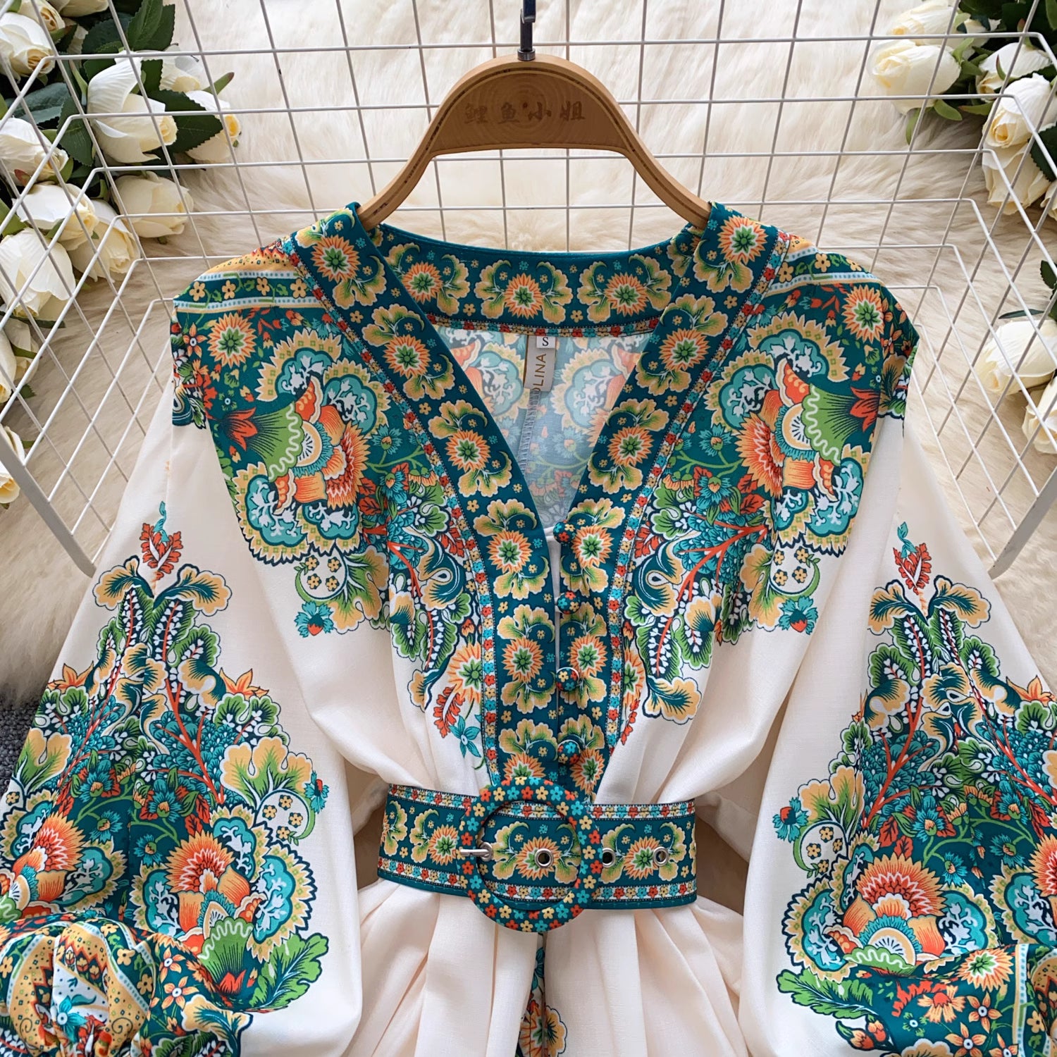 Orchid Moda trendy weekender dress for women with colorful floral patterns and a belted waist