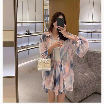 Orchid Moda flowy summer co ord set in pastel shades with lightweight fabric and relaxed fit